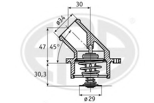 ERA 350371 Thermostat, coolant